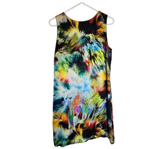 Ted Baker Cherche Shift Dress Abstract Sleeveless Womens Sz medium (Ted Sz 3)